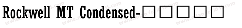 Rockwell MT Condensed字体转换
